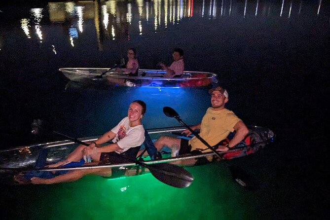 Date Night LED Glow Clear Kayak or Paddleboard & Champagne - Learning SUP or kayaking: getting comfortable fast on stable boards