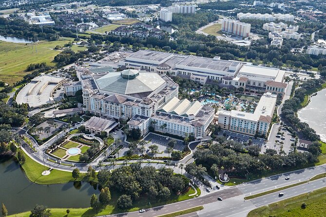 Day Flight 48 Miles Helicopter Tour over Theme Parks & Downtown - Downtown Orlando from the air: stadiums, arenas, and Lake Eola Park