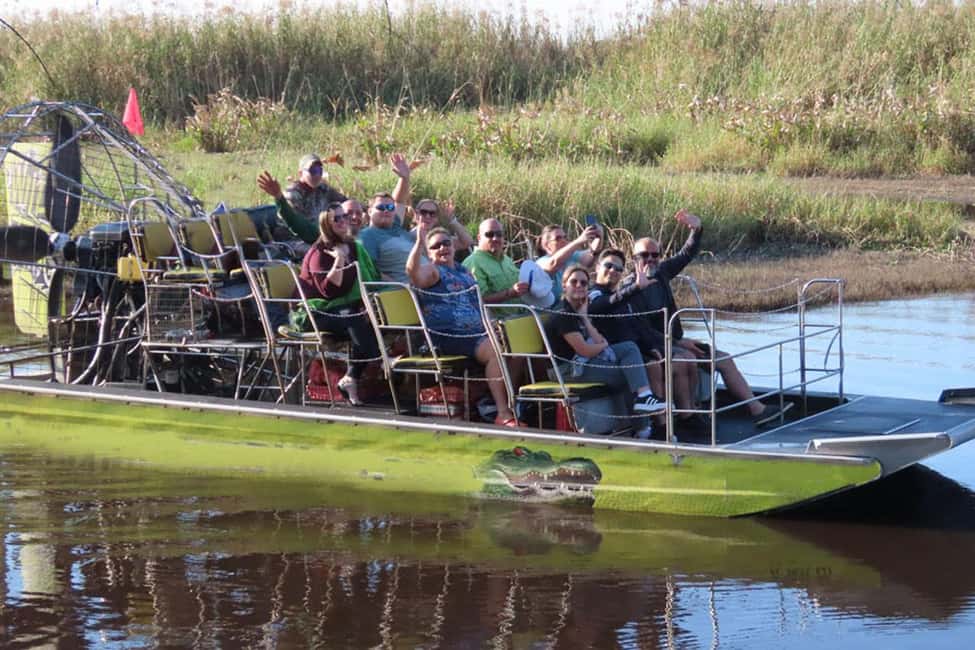 Port Canaveral: Airboat Wildlife Tour with Gator Encounter - The ride up to the airboat site: coach comfort + multimedia learning