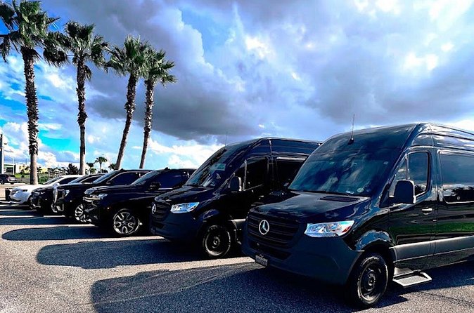 Private service, Airport, Hotels to Port Canaveral terminals. - Meeting at MCO: Name Sign Pickup and Real-Time Driver Contact