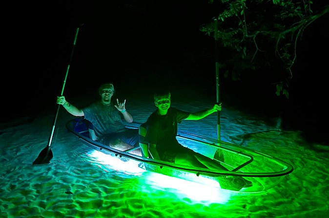 Rainbow Springs: Clear Kayak Sunset & Glow Tour - The return downstream: letting the current do the work