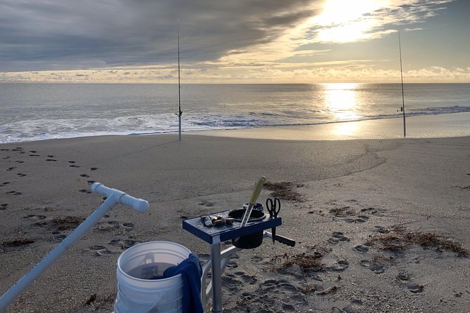 Shark and Fishing Ultimate Combo Beach Fishing Excursion 4 Hrs - Where you start: Spessard Holland North Beach Park setup
