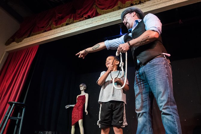 The Outta Control Magic Dinner Show in Orlando - WonderWorks add-on: 100+ interactive exhibits plus serious time-filling options