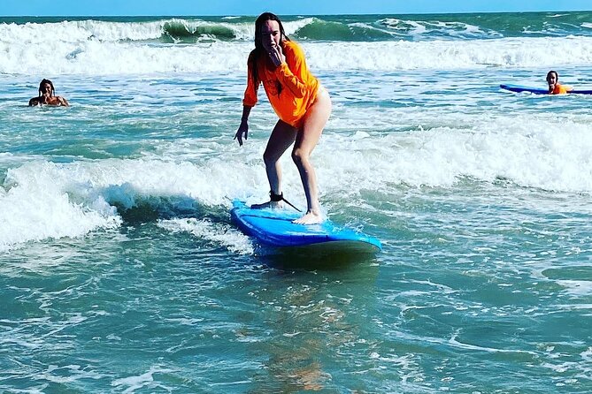 Two- Hour Group Surfing Lesson in Cocoa Beach, Cape Canaveral - The Beach Land Lesson: Stance, Safety, and Getting Un-Stuck Fast